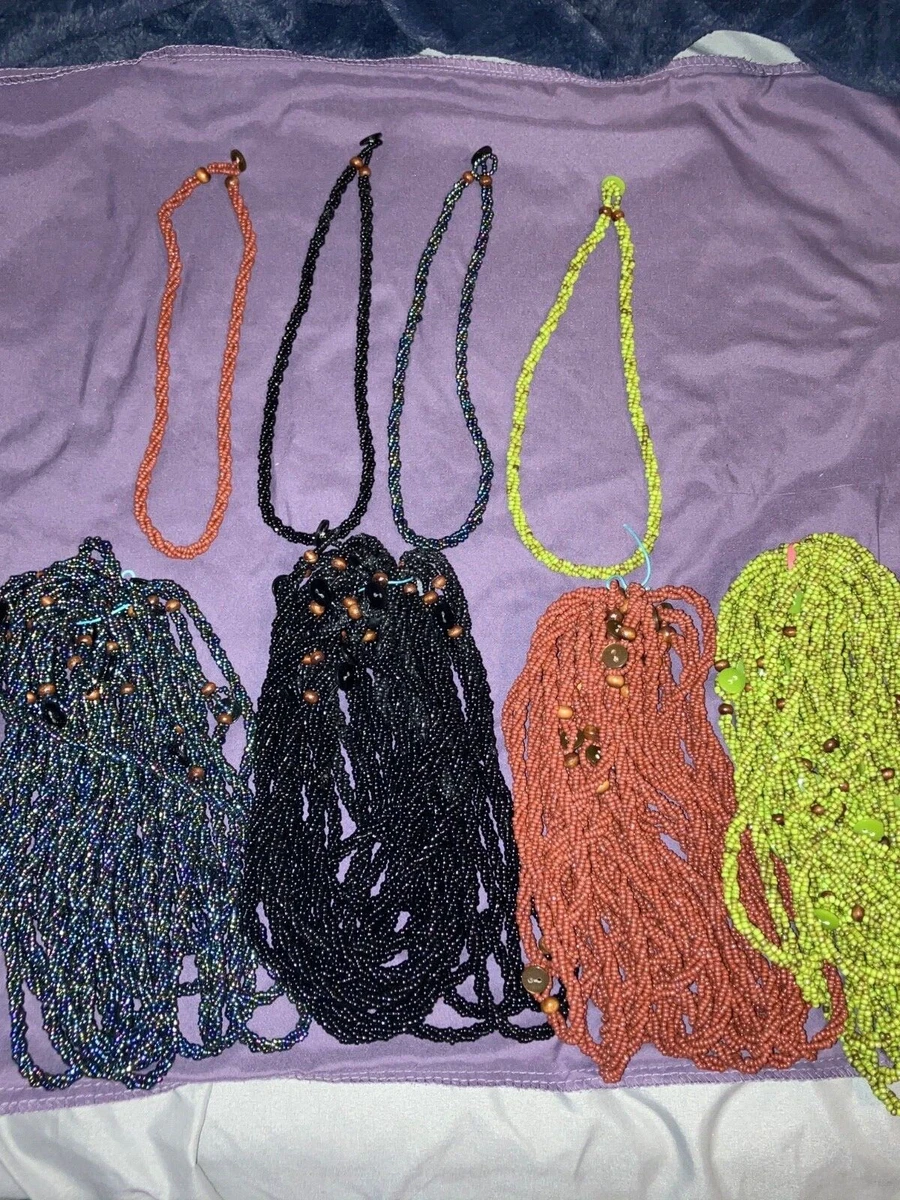 Wholesale Bulk Store Liquidation- Dozen Mixed Seed Bead Necklaces. Triple  Strand