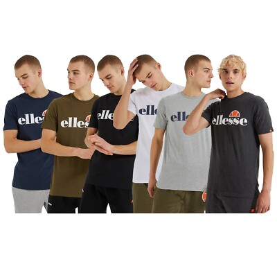 ELLESSE SL PRADO Herren 100% Baumwolle T-shirt Kurzarm Hemd Rundhals SHC07405