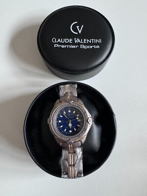 Claude Valentini Premier Sports M1944RJ Watch 18CT Blue Dial