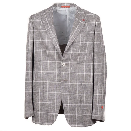 Isaia Slim-Fit 'Capri' Woven Wool-Linen-Silk Sport Coat 44L Long (Eu 54L) NWT