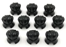 Lego 10 New Black Minifigure Headgear Helmet Castle Cheek Protection Knight