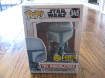 Funko Pop Star Wars Mandalorian Glow 345 Entertainment Earth Exclusive -New!