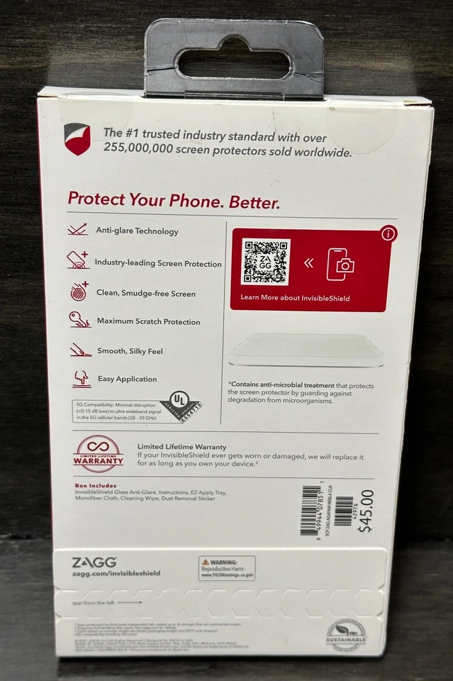 NUEVO ZAGG Protector de Pantalla Mate Antideslumbrante Vidrio para Apple iPhone 14 y 13/13Pro Foto 2 de 2