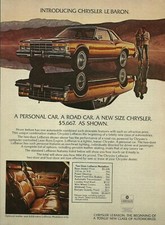 1976 Chrysler Le Baron Medallion Vintage Print Ad 70s Car Advertisement 1976 Chrysler Le Baron Medallion Vintage Print Ad 70s Car Advertisement