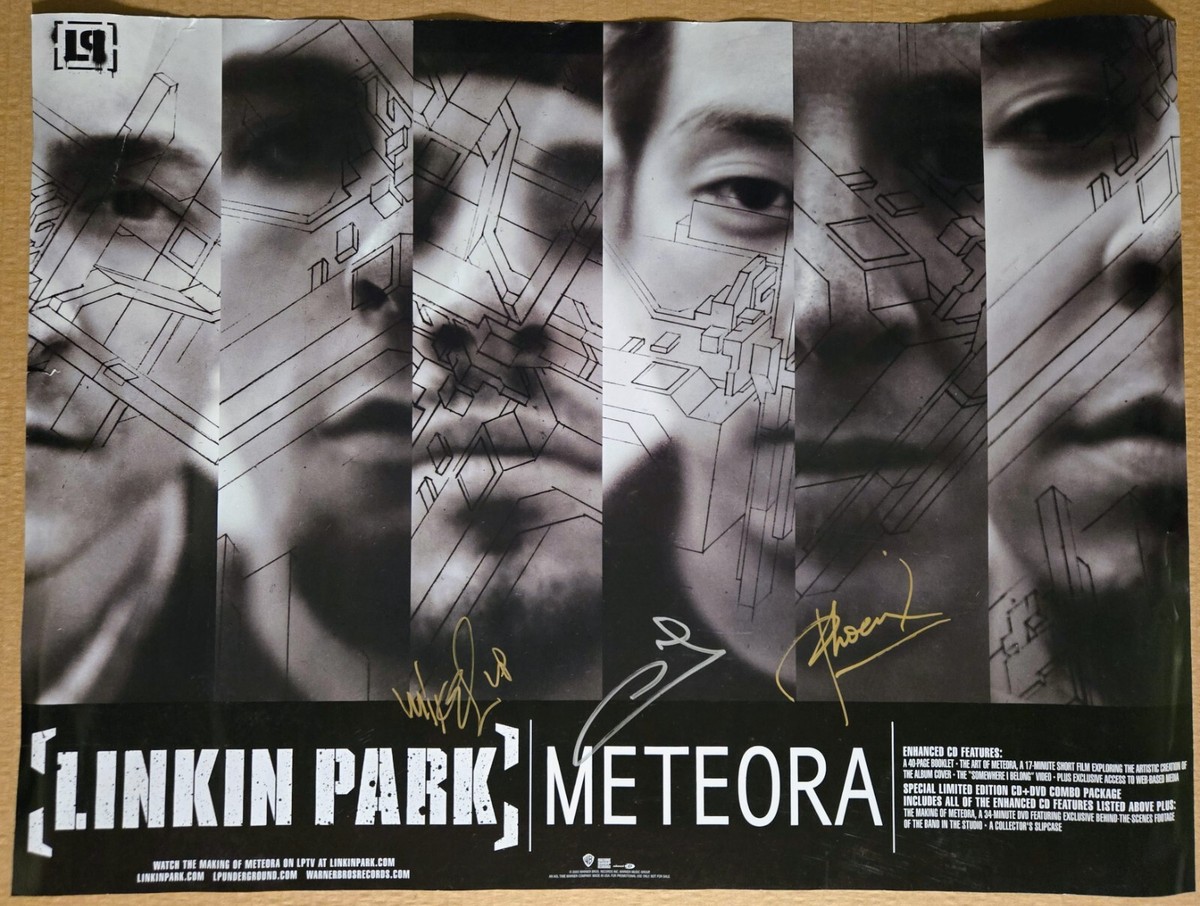 LINKIN PARK-Meteora Promo Poster 2003 AUTOGRAPHED! 18