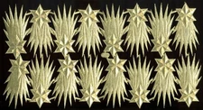 German Dresden Die Cut Victorian Gold Foil Paper Star Comets Victorian Crafts