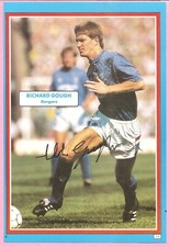 Richard Gough, Rangers signed football book picture. Original Signature.