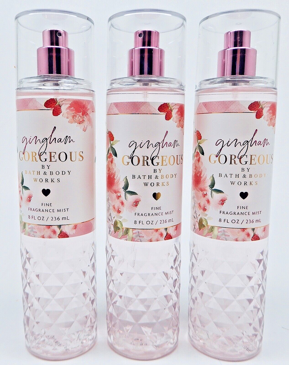 3 BATH & BODY WORKS GINGHAM GORGEOUS FINE FRAGRANCE BODY
