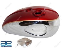 BSA A65 Kraftstofftank Bordeaux Verchromt 2 Gallonen 1968-69 Mit Tankdeckel