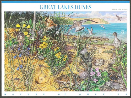 4352 MNH sheet of 10, 42-cent stamps - Great Lakes Dunes - CV $17.00