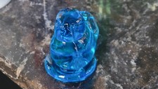 Vintage Glass Blue Bird of Happiness Figurine Leo Ward