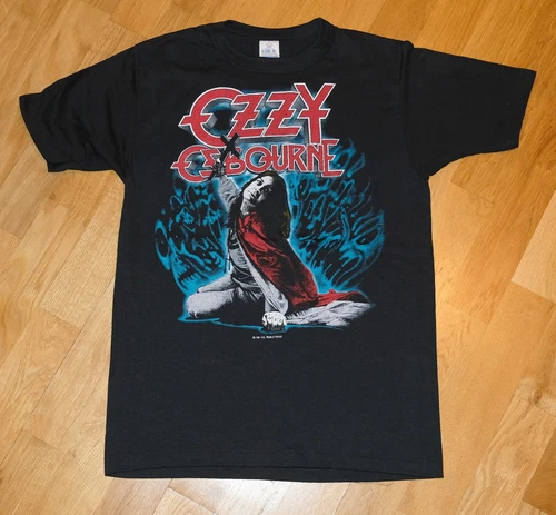 OZZY OSBOURNE concert Europe Tour t-shirt S Rar 1980s vintage concert t-shirt, vintage, single stitch, B+ condition