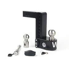 Weigh Safe WS8-2-KA-CER-BLA Blk Hitch for 8" Drop for 2" Shank w/Hitch Pin Lock