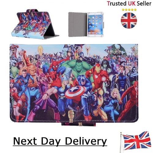 Marvel Avengers Super Heroes - Tablet-Hülle für 7"" 8"" 9,7"" 10,1"" Zoll Tab - Bild 1 von 12