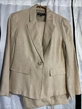 Jones New York Light Beige Single-Button Blazer