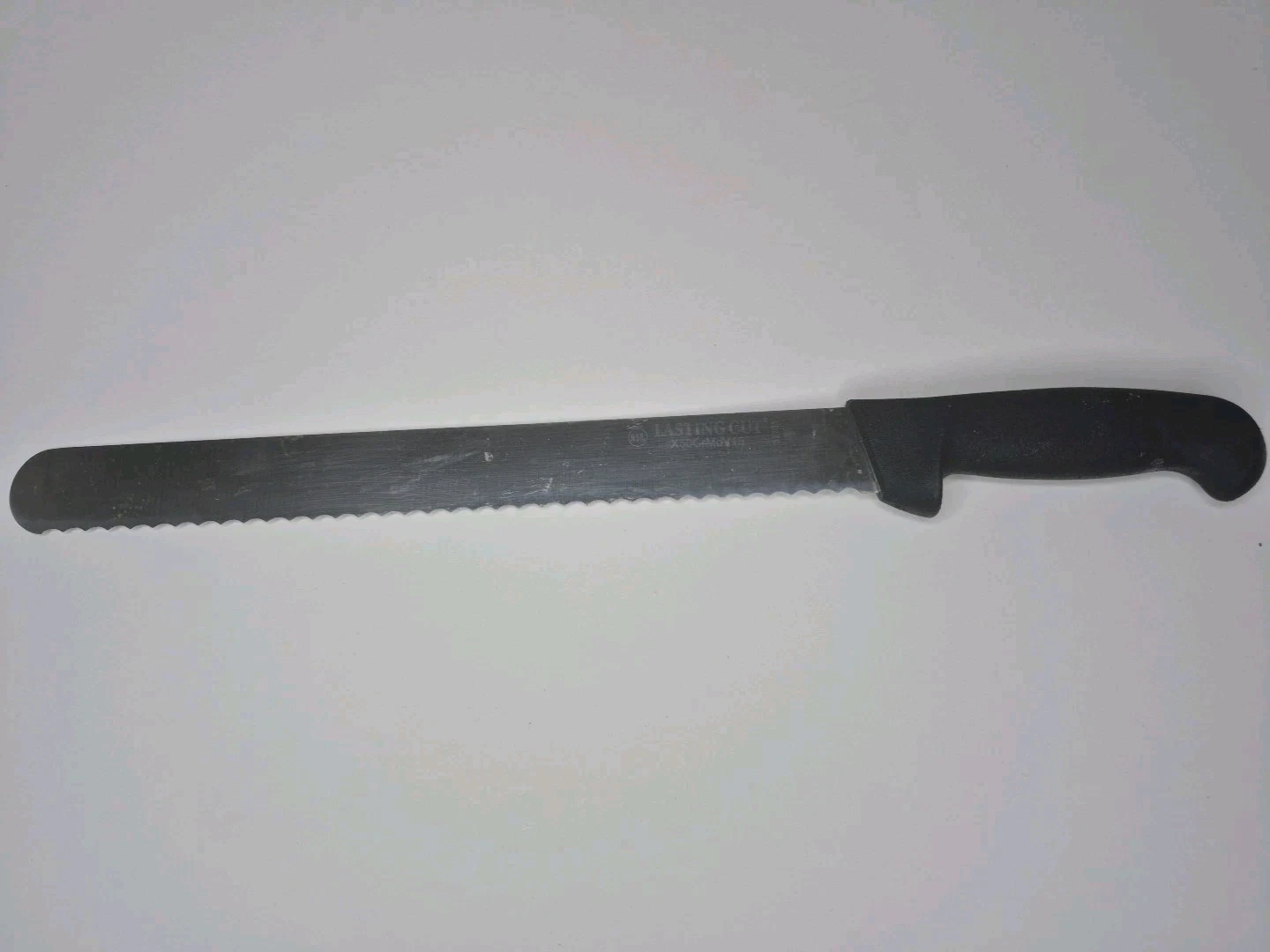 18" Bread Knife & Sheath Cover LASTING CUT X50CrMOV15 GERMAN STAINLESS STEEL