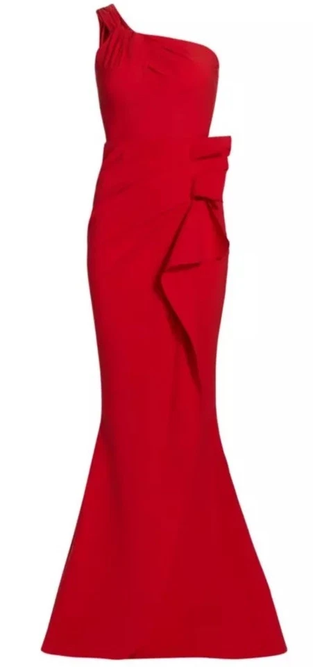 NUEVO CON ETIQUETAS Chiara Boni La Petite Robe Seki Vestido de un hombro 12 EE. UU./48IT Rojo Precio de venta sugerido por el fabricante $995 Foto 2 de 4