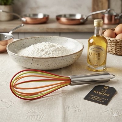 Fig & Olive großer Edelstahl Silikon Schneebesen