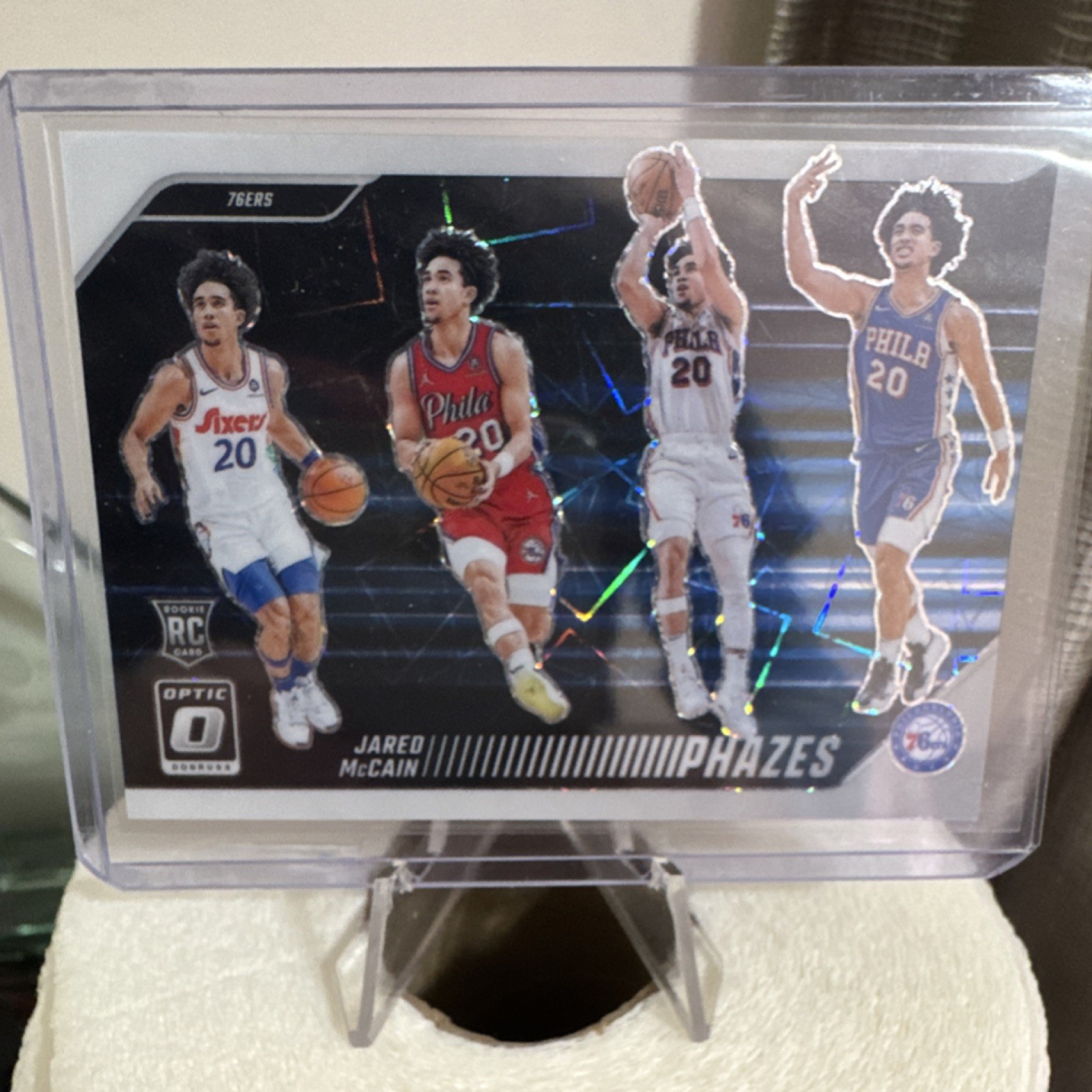 Panini  Optic Jared McCain Phazes Rookie Insert 76ers #28 2024-25 Rare Case Hit