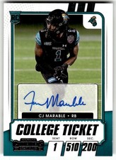 2021 Panini Contenders Draft Picks CJ Marable #320 Auto