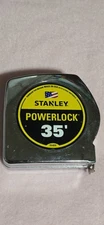 Stanley Power Lock Tape Measure 35 ft. Secure Blade Lock Metal 33-835