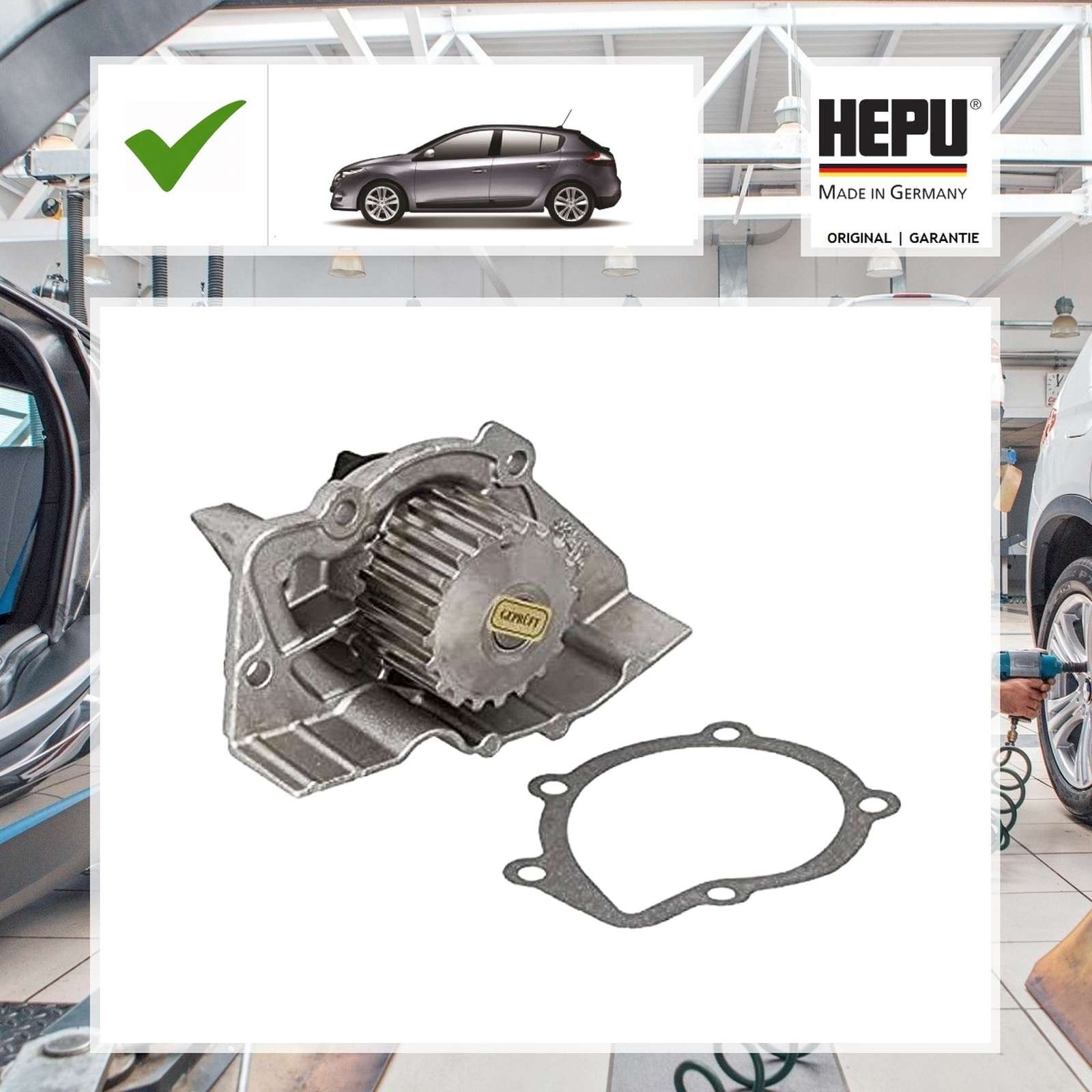 Hepu Wasserpumpe PEUGEOT 406 Break (8E/F) 1.8 16V