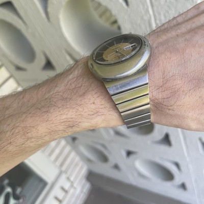 SEIKO 6119-5411 WATCH OVAL RARE DIAL UFO AUTOMATIC VINTAGE STEEL