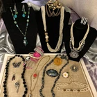vintage -now Victorian Inspired costume jewelry lot