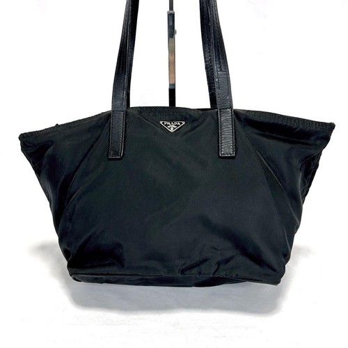 PRADA Handtasche Beuteltasche Handtasche Logo Nylon echt schwarz - Bild 11 von 24