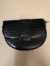 Wunderschöne Handtasche von Costes Lack Schwarz Neu Unbenutzt