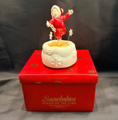 Dept. 56 SnowBabies - Babies On The Farm ''Skaters Waltz'' Musical w/Box Tested