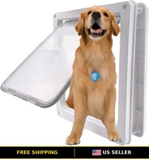 Magnetic Large Dog Door for Pets Up to 100 lb, 16.9" x 13.9" Access Door