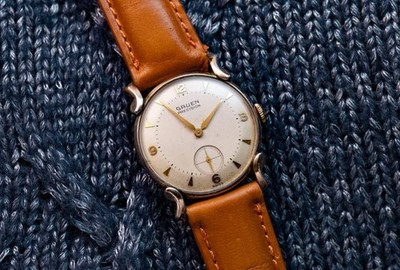 Gruen Precision - Sculpted Lugs - Gilt Arabic Dial - Sub Seconds - 1946-1948