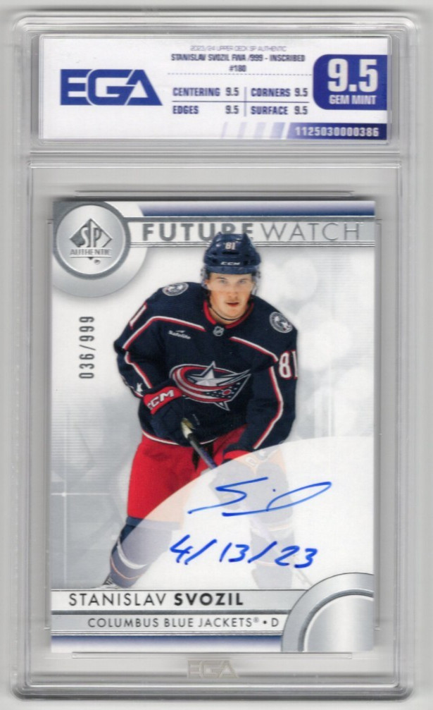 23-24 SP AUTHENTIC FUTURE WATCH ROOKIE AUTO INSCRIBED STANISLAV SVOZIL 36/999