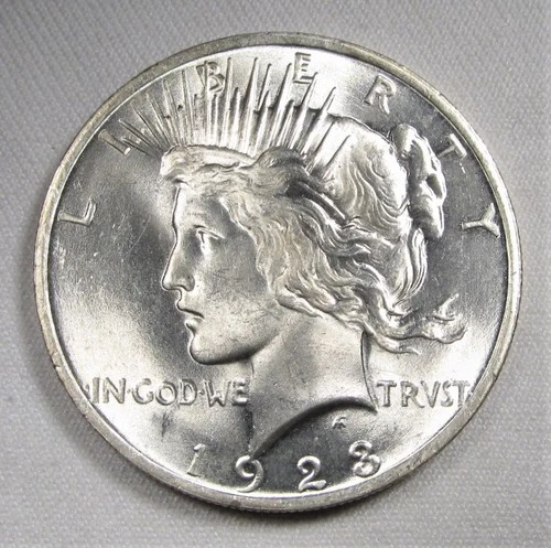 1923 Silver Peace Dollar CH UNC Coin AL593