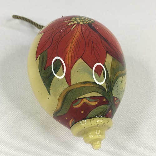 Ne Qwa Art Pointsettia Susan Winget adorno de Navidad 240 vidrio pintado al revés - Imagen 16 de 24