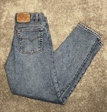 Vintage Levis 550 Jeans Men's 30x30 Light Wash Relaxed Fit Made in USA Denim 90s