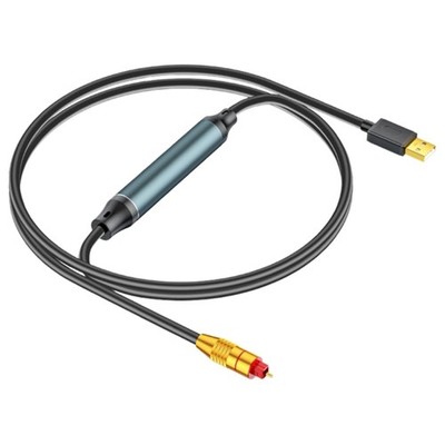 USB Audio Adapter Kabel 2m Fiber Optic SPDIF Konverter Computer Laptop Fernseher