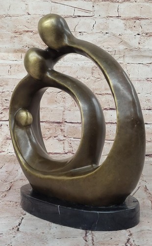 Statua in bronzo romantico moderno astratto di Fransisci cera perduta opera d'arte decorativa - Foto 6 di 10