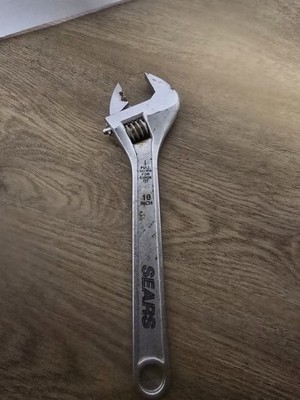 Sears 10  Adjustable Wrench Quick Fit Steel
