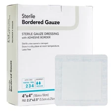 Dermarite Industries Sterile Bordered Gauze Dressing, 0.5 Pound