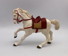 Papo WHITE HORSE w/Saddle Horse Animal Figure 2001