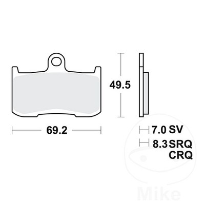 TRW Brake Pad Sintered Front SV MCB737SV Fits Indian Springfield 1890 2022-2023