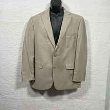 Lauren Ralph Lauren Sport Coat Mens 44R Tan Blazer Silk Wool Blend