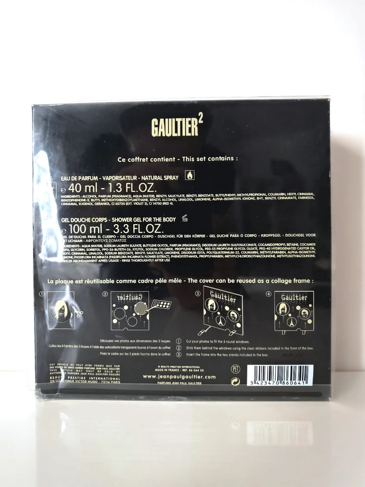 JEAN PAUL GAULTIER GAULTIER2 EAU DE PARFUM 40 ML + GEL DOUCHE 100 ML NEUF - Photo 2/2