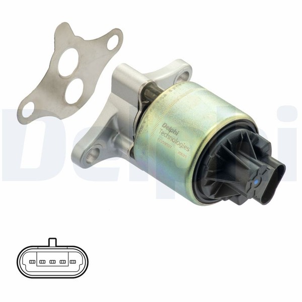 AGR Ventil Delphi EG10397-12B1 12V FüR Chevrolet Lacetti J200 Nubira Epica Aveo-image