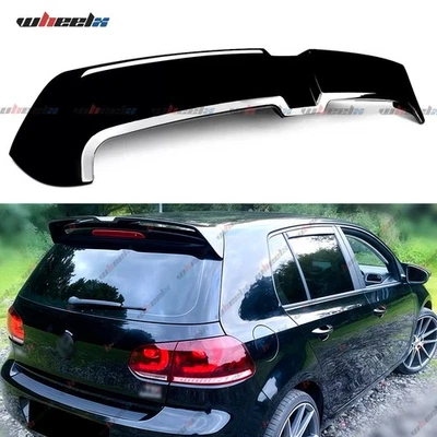 WHEELX Oettinger Style Gloss Black Rear Roof Spoiler Boot Wing For Vw Golf Mk6 TSI TDI