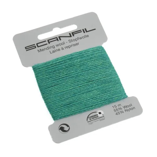 Scanfil Mending Darning Wool 15m - Emerald Green 55% Wool