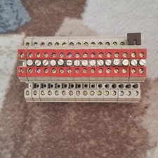 Lot borniers électriques à vis sur rail DIN gris/rouge MPN 1023500000