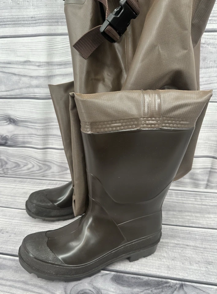 LACROSSE FULL BOOT CHEST WADERS - MEN'S XL BOOT SIZE 10 - BROWN - MADE IN USA - Image 3 of 4